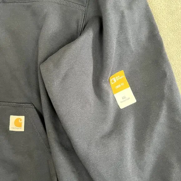Carhartt Rain Defender Paxton Heavyweight 1/4 Zip Hoodie Sweatshirt Mens 4XL NWT - Picture 6 of 12
